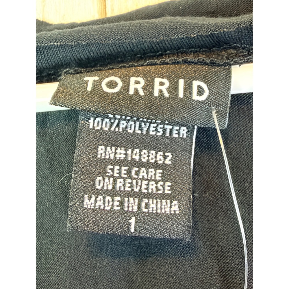 NWT Torrid Black Lace Babydoll Tunic Top Size 1 1X Romantic Goth Boho - Picture 6 of 9